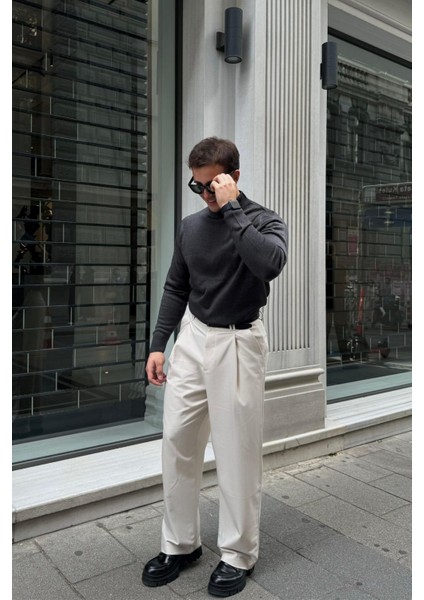 Erkek Standart Fit Normal Kesim Yarım Balıkçı Yaka Triko Kazak indirimleri