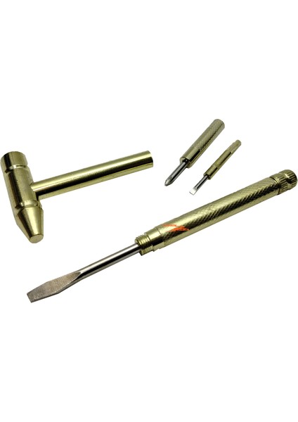 4 Parça Hobi Çekiç 90 gr Tornavida Set Gümüşçü Kuyumcu Çekici