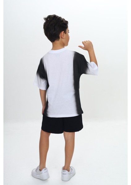 Erkek Çocuk Garni Detaylı Playtıme Baskılı Şortlu Takım modelleri