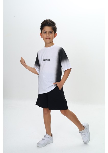 Erkek Çocuk Garni Detaylı Playtıme Baskılı Şortlu Takım fırsatları