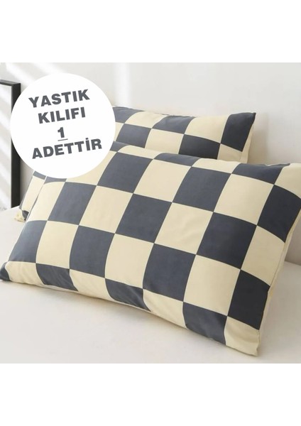 Ranforce Kumaşından Dama Desenli Tek Kişilik Nevresim Seti | 160 x 220