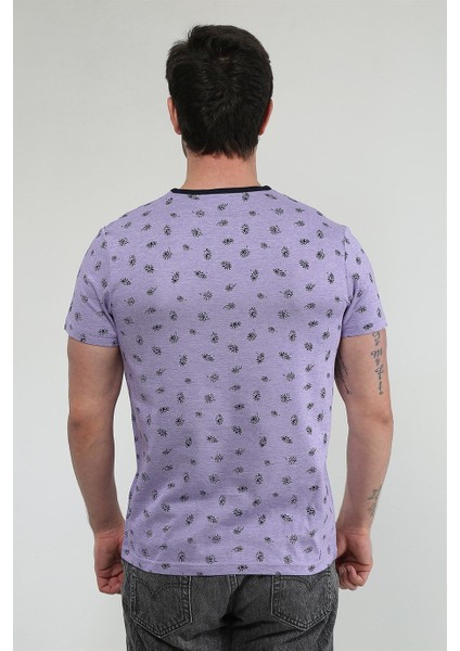 Lavander - Eflatun Desenli T-Shirt modelleri