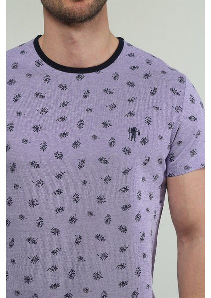 Lavander - Eflatun Desenli T-Shirt fırsatları