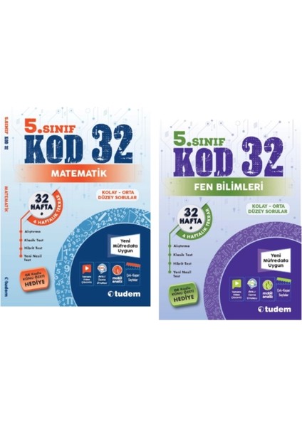 Tudem Yayınları 5.sınıf Kod 32 Matematik - Fen Bilimleri