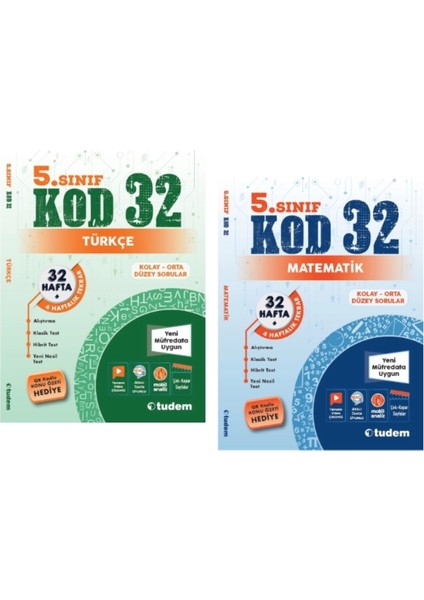 Tudem Yayınları 5.sınıf Kod 32 Türkçe - Matematik