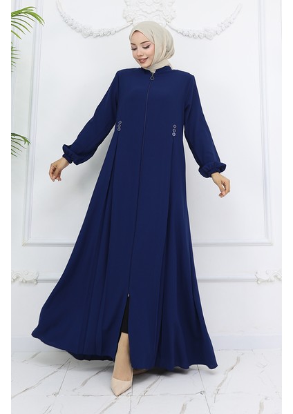 Düğme Detaylı Fermuarlı Ferace 6203-08 Parlement fiyatları