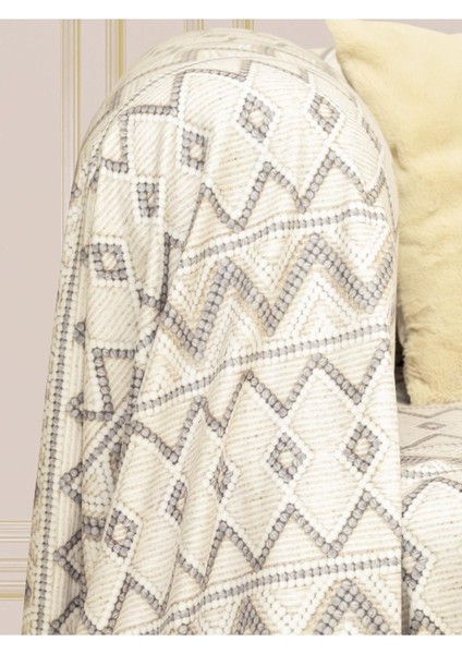 Softmicro Iskandinav Desenli 180X220 cm Koltuk Örtüsü Şalı, Kanepe Örtüsü, Tv Battaniyesi Gri fırsatları