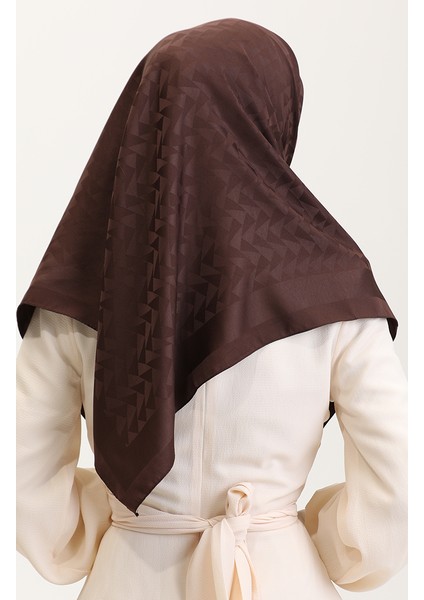 Jakarlı Eşarp 90186-15 Kahverengi