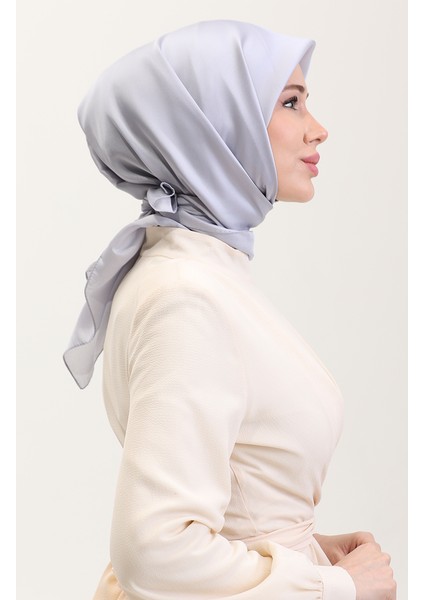 Kristal Eşarp 81079-02 Gümüş Gri