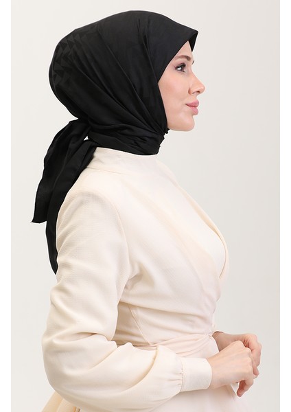 Jakarlı Eşarp 90186-01 Siyah