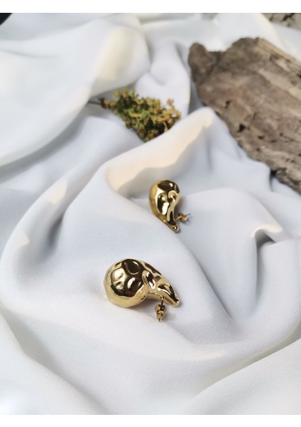 Kadın Gold Renk Molten Luxe 316L Çelik Küpe fiyatları