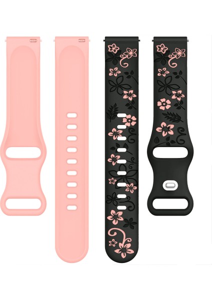 Huawei Watch Gt2 Gt3 42MM Ile Uyumlu Floraflex Çiçek Desenli Silikon Kordon indirimleri