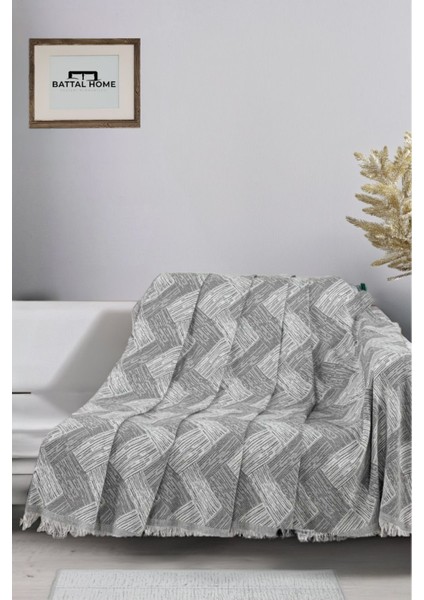 %100 Pamuklu Lüks Kaymaz Koltuk Örtüsü | Koltuk Şalı | Çok Amaçlı Örtü