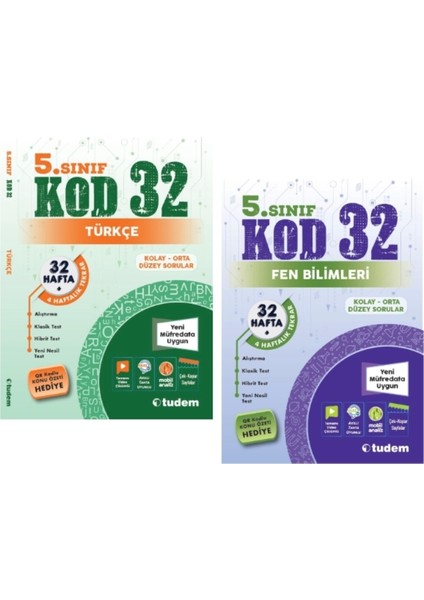 Tudem Yayınları 5.sınıf Kod 32 Türkçe - Fen Bilimleri