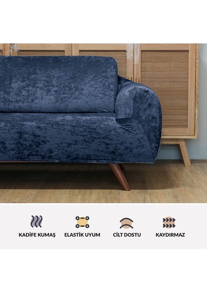 Kadife Tekli Koltuk Örtüsü Lastikli Kanepe Örtüsü | Lastikli Koltuk Örtüsü | Koltuk Kılıfı fırsatları