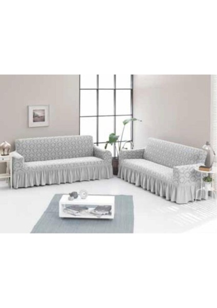 Jakarli Koltuk, Kanepe, Çekyat Örtüsü, Koltuk Kılıfı, Likrali, Lastikli, Standart 3+3