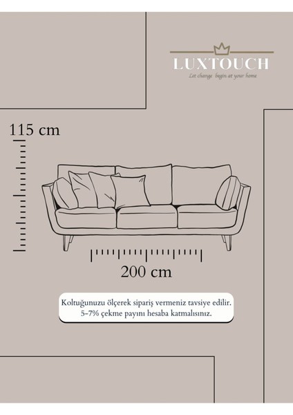Liva Ponponlu Gri 2 Adet Koltuk Örtüsü 115X200 cm Kanepe Divan Çekyat Berjer Örtüsü Püsküllü