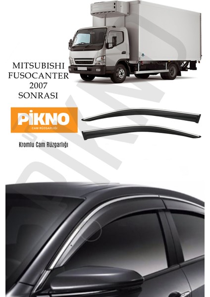 Mitsubishi Fuso Canter 2007 ve Sonrası Kromlu Cam Rüzgarlığı 2'li