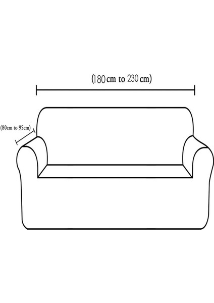 Likrali Koltuk Örtüsü Takımı 3 2 1 1 Koltuk Kılıfı Takımı (4 Adet) Sofa Cover