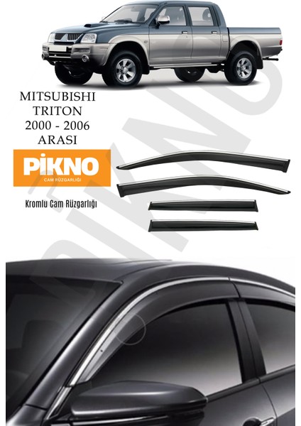 Mitsubishi Triton 2000-2006 Arası Kromlu Cam Rüzgarlığı 4'lü