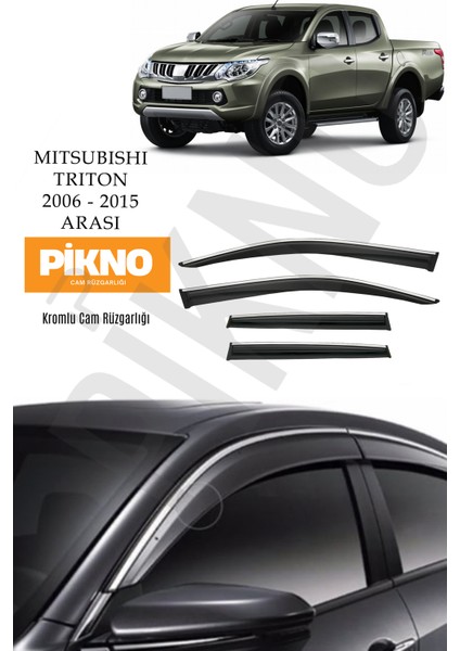 Mitsubishi Triton 2006-20015 Arası Kromlu Cam Rüzgarlığı 4'lü