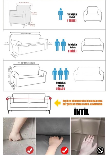 Koltuk Kılıfı Koltuk Örtüsü 3kişilik Koltuk I?çin 1 Adet Sofa Cover