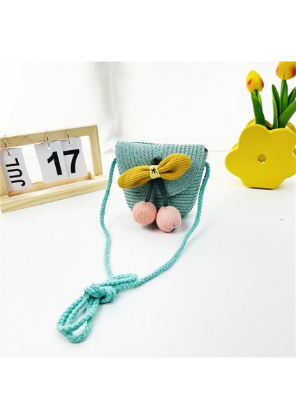 Ilkbahar ve Yaz Yeni Hasır Çocuk Çantaları Ayçiçeği Bozuk Para Çantası Crossbody Küçük Çanta (Yurt Dışından)