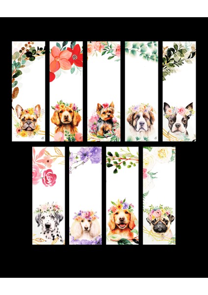 9'lu Kitap Ayracı Seti - Köpekler fiyatları