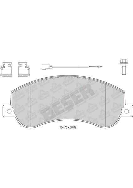 Ön Balata Fişli Ford Transit V347 2.4tdci 06>(Fişli+Aksesuarlı)