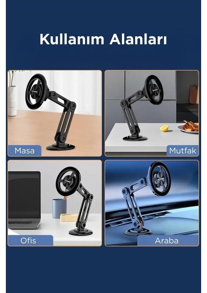 JX-052 Metal Manyetik Telefon Tutucu – Güçlü Mıknatıslı, 360° Hareketli fırsatları