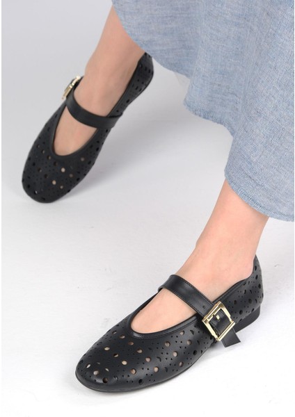 Norita Siyah Renk Lazerli Kadın Babet modelleri