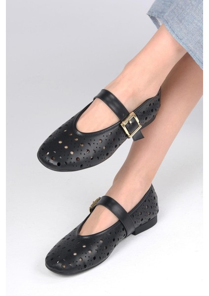 Norita Siyah Renk Lazerli Kadın Babet fırsatları