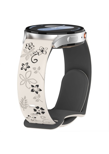 Huawei Watch Fit 2 Ile Uyumlu Floraflex Çiçek Desenli Silikon Kordon