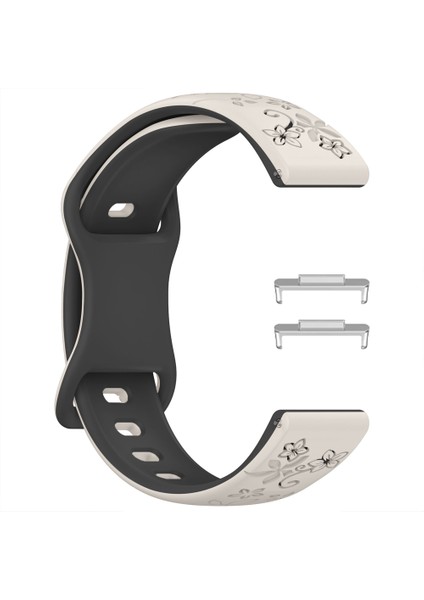Huawei Watch Fit 2 Ile Uyumlu Floraflex Çiçek Desenli Silikon Kordon