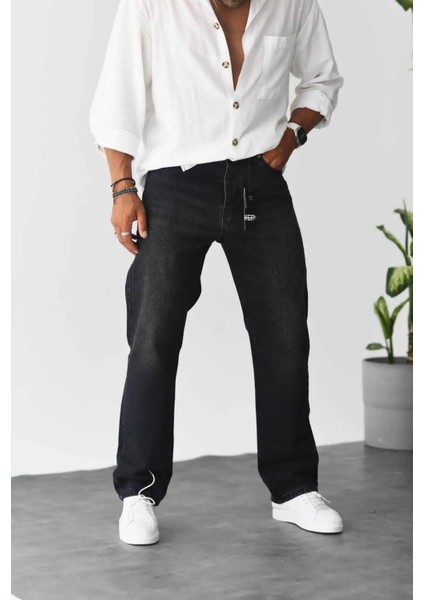 LFR-168-1 Baggy Jean Siyah