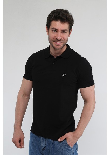 Midnight - Siyah Polo T-Shirt