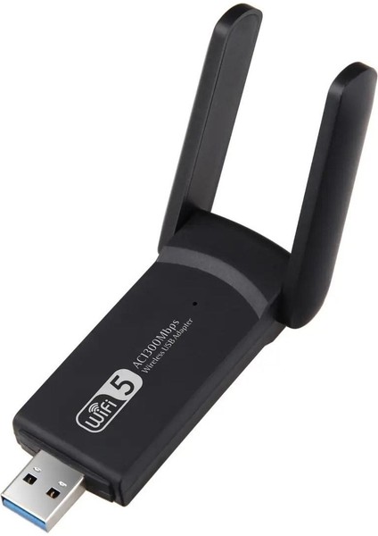 Sn 1300 Mbps Çift Anten USB 3.0 Adaptör Kablosuz Alıcı 2.4ghz 5ghz