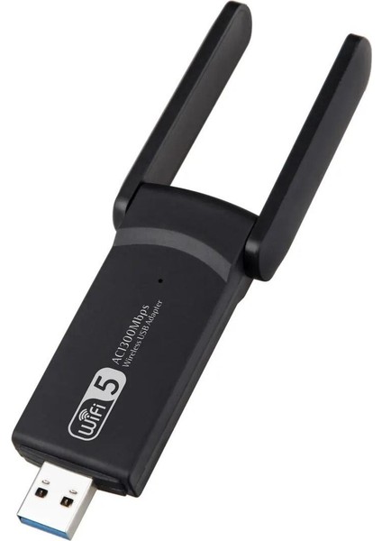 Sn 1300 Mbps Çift Anten USB 3.0 Adaptör Kablosuz Alıcı 2.4ghz 5ghz fırsatları