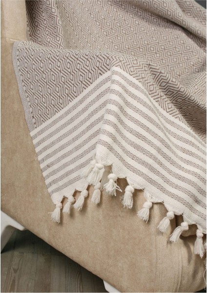 Organik Pamuklu Battal Boy Koltuk Örtüsü Takımı 3-3-1-1 Kollarını'da Örter MK02