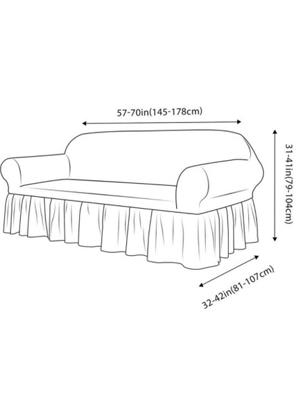 Jakarli 2kişilik Orta Boy Koltuk Örtüsü, Çekyat Kanepe Kılıfı fiyatları