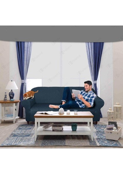 Bal Peteği Kumaş Likralı Esnek Yikanabilir Lastikli Koltuk Örtüsü 3*kişilik Koltuk Örtüsü.antrasit