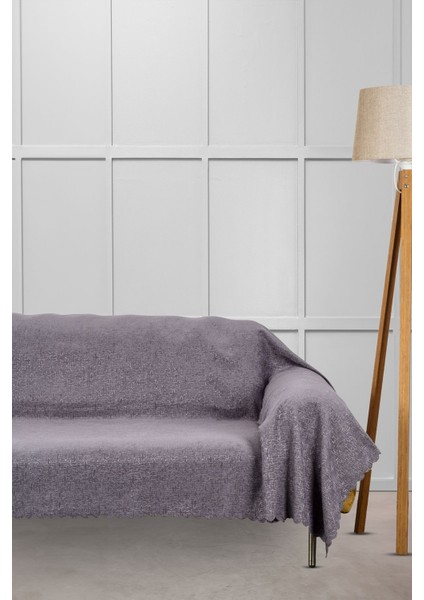 Jakar Şönil Kaymaz Koltuk Örtüsü Şalı Standart En 175CM x Boy 300CM Kollarıda Kapatır Antrasit