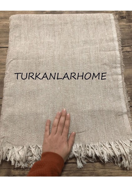Çok Amaçlı Pamuklu Örtü- Kanepe-Koltuk Şalı-Koltuk Örtüsü 175X215 (Bej )