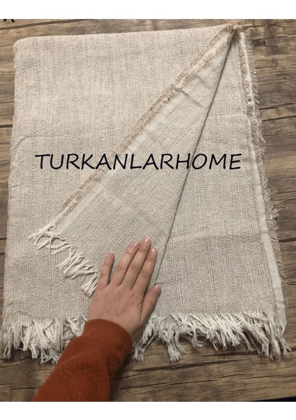Çok Amaçlı Pamuklu Örtü- Kanepe-Koltuk Şalı-Koltuk Örtüsü 175X215 (Bej ) fiyatları