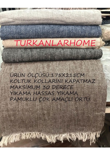 Çok Amaçlı Pamuklu Örtü- Kanepe-Koltuk Şalı-Koltuk Örtüsü 175X215 (Bej ) modelleri