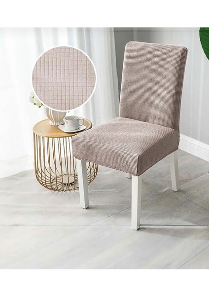 6'lı Sandalye Kılıfı Taş Renk Likralı Yıkanabilir fiyatları