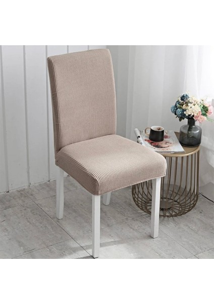 6'lı Sandalye Kılıfı Taş Renk Likralı Yıkanabilir indirimleri