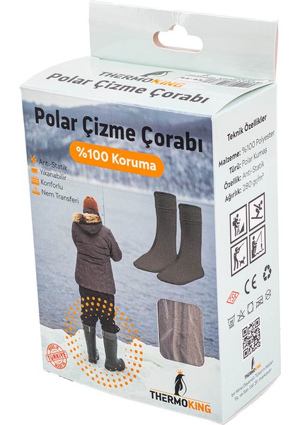 Polar Çizme Çorabı - Kamuflaj - Termal - Thermoking