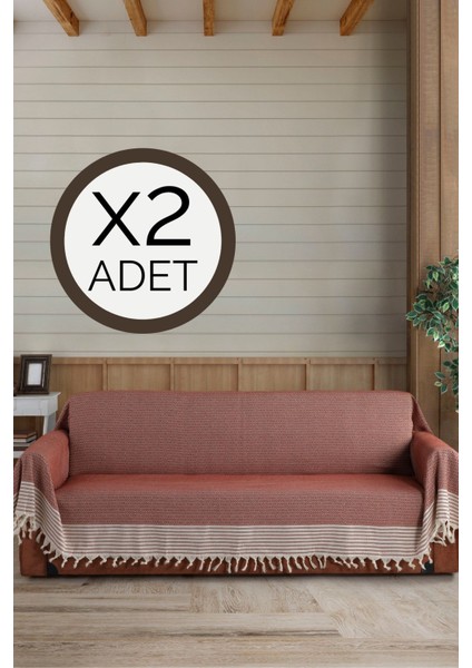 Kiremit Kolları Örten 2 Adet Battal Boy 180 x 300 cm Koltuk Kanepe Divan Çekyat Örtüsü