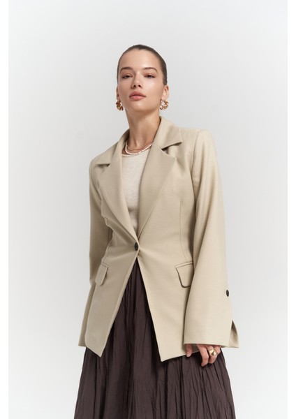 Mai Lecco Dar Kesim Olive Green Blazer modelleri